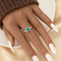 2021 European And American Popular Ornament Wholesale 1 Diamond Diamond Ring Cross-border Ins Jewelry Qingdao Ornament main image 1