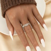 Fashion Simple Rhinestone-studded Butterfly Ring Wholesale Nihaojewelry main image 2