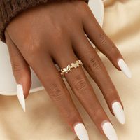 Fashion Simple Rhinestone-studded Butterfly Ring Wholesale Nihaojewelry main image 3