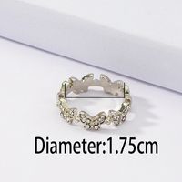 Fashion Simple Rhinestone-studded Butterfly Ring Wholesale Nihaojewelry main image 4
