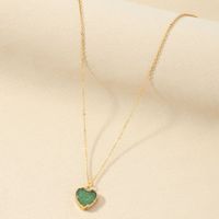 Herzförmige Kristallanhänger Halskette Großhandel Nihaojewelry main image 1