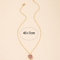 Heart-shaped Crystal Pendant Necklace Wholesale Nihaojewelry main image 4