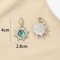 European And American Popular Ornament Wholesale 1 Pair Sunflower Green Earrings Cross-border Fashion Earrings main image 5