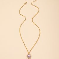 Korean Style Diamond Heart Pendant Necklace Wholesale Nihaojewelry main image 3