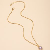 Korean Style Diamond Heart Pendant Necklace Wholesale Nihaojewelry main image 4