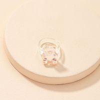 Simple Fashion Resin Bear Transparent Ring Wholesale Nihaojewelry main image 3