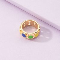 European And American Popular New Accessories Wholesale 1 Colorful Oil Necklace Ring Qingdao Jewelry Factory Hollow Ring main image 3