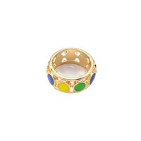 European And American Popular New Accessories Wholesale 1 Colorful Oil Necklace Ring Qingdao Jewelry Factory Hollow Ring main image 6
