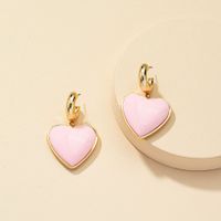 European And American Popular New Accessories Wholesale 1 Pair Exaggerated Peach Heart Earrings Fashion Earrings Qingdao Jewelry main image 1