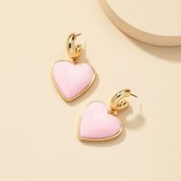 European And American Popular New Accessories Wholesale 1 Pair Exaggerated Peach Heart Earrings Fashion Earrings Qingdao Jewelry main image 3
