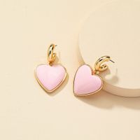 European And American Popular New Accessories Wholesale 1 Pair Exaggerated Peach Heart Earrings Fashion Earrings Qingdao Jewelry main image 5