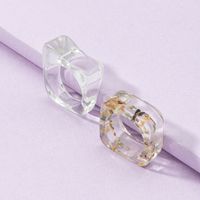 2021 Européen Et Américain Automne Populaire Ornement En Gros 2 Résine Bague Croix-frontière Ins Bijoux Qingdao Ornement main image 2