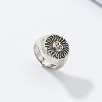 Simple Retro Sunflower Geometric Ring Wholesale Nihaojewelry main image 1