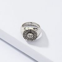 Simple Retro Sunflower Geometric Ring Wholesale Nihaojewelry main image 4