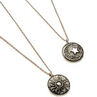 Thick Chain Sun Moon Star Pendant Necklace Set Wholesale Nihaojewelry main image 6