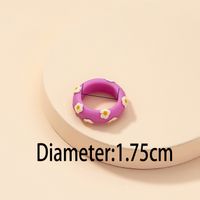 Simple Contrast Color Soft Ceramic Flower Ring Wholesale Nihaojewelry main image 5