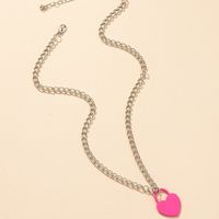 Popular New Style 1 Paint Love Necklace Europe And America Cross Border  Same Necklace Qingdao Jewelry Factory main image 3