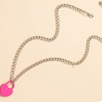 Popular New Style 1 Paint Love Necklace Europe And America Cross Border  Same Necklace Qingdao Jewelry Factory main image 4