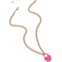 Popular New Style 1 Paint Love Necklace Europe And America Cross Border  Same Necklace Qingdao Jewelry Factory main image 6