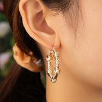 Metal Texture Knoted Geometric Fashion Earrings Wholesale Jewelry Nihaojewelry main image 2