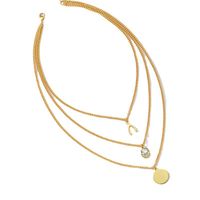 Three-layer Horn Disc Pendant Necklace Wholesale Nihaojewelry main image 6