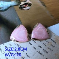 Vintage Style Drip Glaze Enamel Plant Flower Heart Shape Geometric Earrings Wholesale Jewelry Nihaojewelry sku image 2