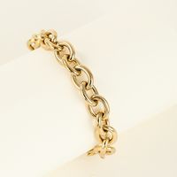 Ou Mo Simple New Jewelry Large O-shaped Titanium Steel Chain Tuhao Gold Stainless Steel Bracelet Ins Style Titanium Ornament sku image 2