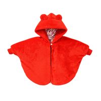 Cape À Glissière De Couleur Unie En Peluche Épaisse Pour Enfants De La Mode En Gros Nihaojewelry sku image 6