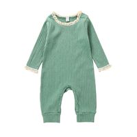 Autumn 2021 Baby Fashion Long Sleeve Rompers Jumpsuit Baby Sunken Stripe Romper Going Out Rompers In Stock Wholesale sku image 1