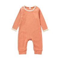 Autumn 2021 Baby Fashion Long Sleeve Rompers Jumpsuit Baby Sunken Stripe Romper Going Out Rompers In Stock Wholesale sku image 9