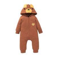 Cartoon Bear Zipper Long Sleeve Baby Romper Wholesale Nihaojewelry sku image 2