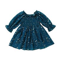 Fashion Contrast Color Star Printing Baby Body Long-sleeved Dress Wholesale Nihaojewelry sku image 1