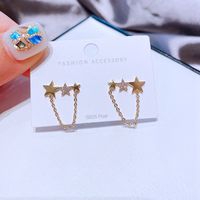 Kette Quaste Zirkon Stern Koreanischen Stil Ohrringe Großhandel Schmuck Nihaojewelry sku image 1