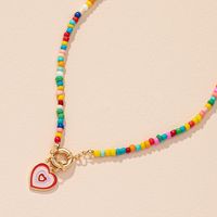 Hit Color Heart-shaped Pendant Necklace Wholesale Nihaojewelry sku image 1