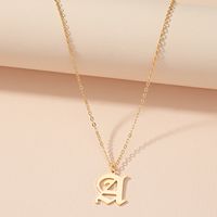 Retro 26 English Letter Pendant Necklace Wholesale Nihaojewelry sku image 1