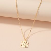 Retro 26 English Letter Pendant Necklace Wholesale Nihaojewelry sku image 2