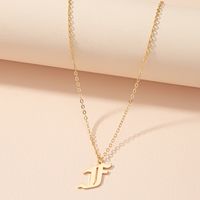 Retro 26 English Letter Pendant Necklace Wholesale Nihaojewelry sku image 6