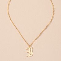 Retro 26 English Letter Pendant Necklace Wholesale Nihaojewelry sku image 9