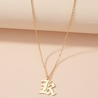 Retro 26 English Letter Pendant Necklace Wholesale Nihaojewelry sku image 11