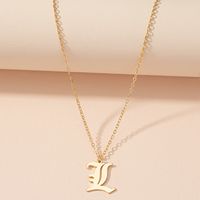 Retro 26 English Letter Pendant Necklace Wholesale Nihaojewelry sku image 12