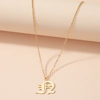 Retro 26 English Letter Pendant Necklace Wholesale Nihaojewelry sku image 14