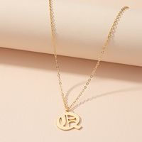 Retro 26 English Letter Pendant Necklace Wholesale Nihaojewelry sku image 17