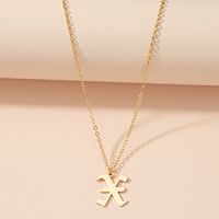 Retro 26 English Letter Pendant Necklace Wholesale Nihaojewelry sku image 24