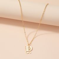 Retro 26 English Letter Pendant Necklace Wholesale Nihaojewelry sku image 25