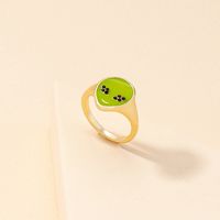 Fashion Retro Alien Color Dripping Oil Ring Wholesale Nihaojewelry sku image 1