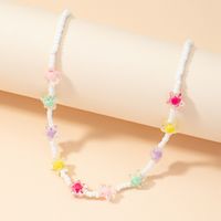 Heart-shaped Pearl Flower Shell Beaded Multicolor Necklace Wholesale Nihaojewelry sku image 2