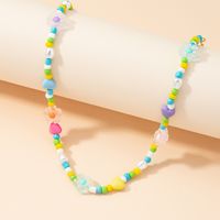 Heart-shaped Pearl Flower Shell Beaded Multicolor Necklace Wholesale Nihaojewelry sku image 3