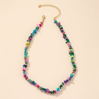 Europe And America Cross Border Ins Internet Hot Fashionable Color Stone Necklace Bohemian Style Necklace Chengyang Of Qingdao Jewelry Factory sku image 1