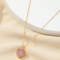 Heart-shaped Crystal Pendant Necklace Wholesale Nihaojewelry sku image 1