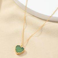 Herzförmige Kristallanhänger Halskette Großhandel Nihaojewelry sku image 2